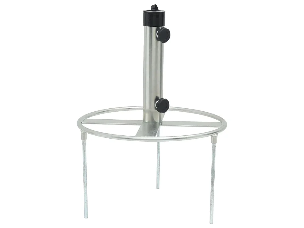 Prolenta Premium -  Base de parasol avec piquets de sol Ø38/48 mm argenté acier