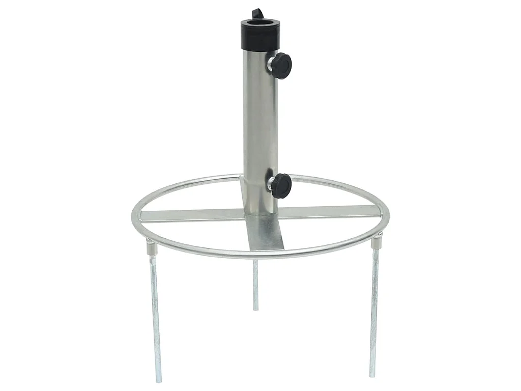 Prolenta Premium -  Base de parasol avec piquets de sol Ø38/48 mm argenté acier
