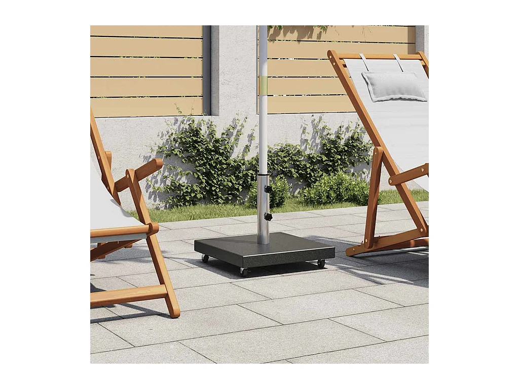 Jessica  Socle de parasol Granite 30 kg Carré Noir