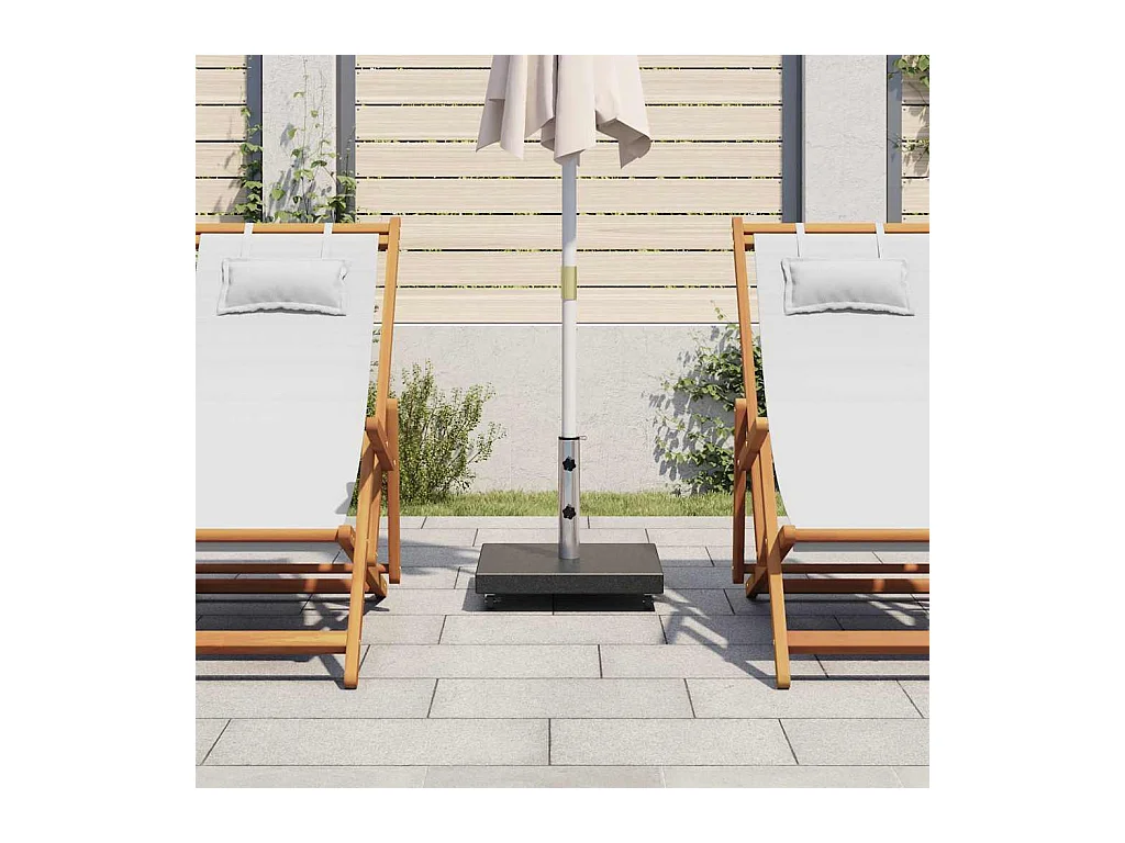 Jessica  Socle de parasol Granite 30 kg Carré Noir
