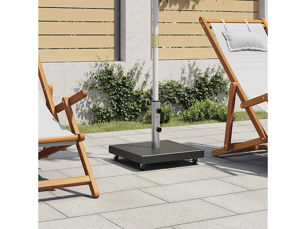 Jessica  Socle de parasol Granite 30 kg Carré Noir