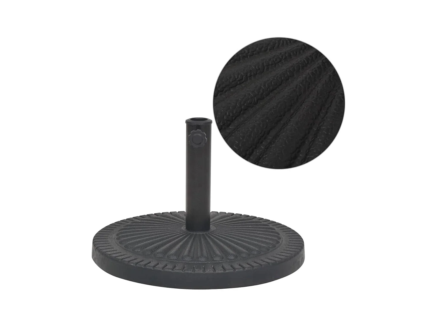 Jyrna  Socle de parasol Résine Rond Noir 14 kg