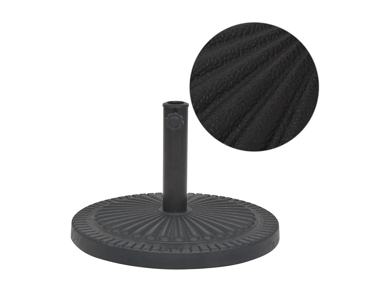 Jyrna  Socle de parasol Résine Rond Noir 14 kg