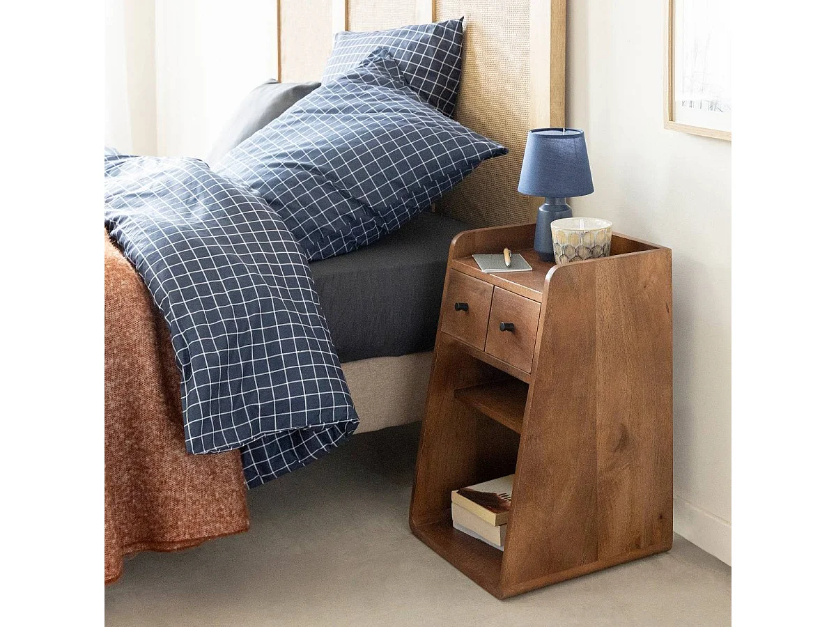 Table de chevet en bois de manguier Irène