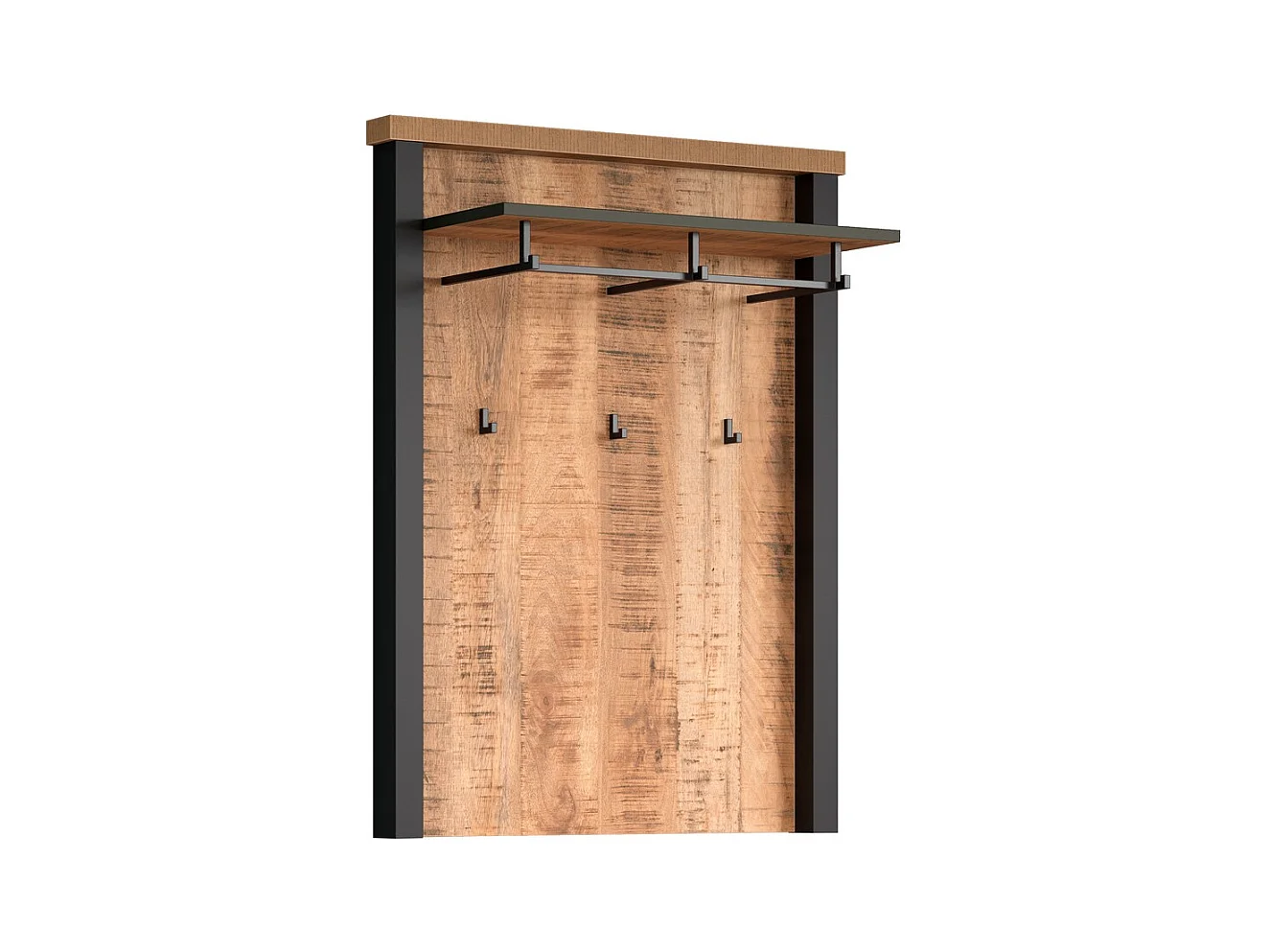 Wieszak ścienny Enna, Brązowy, 73x27x95 cm, Seven Design