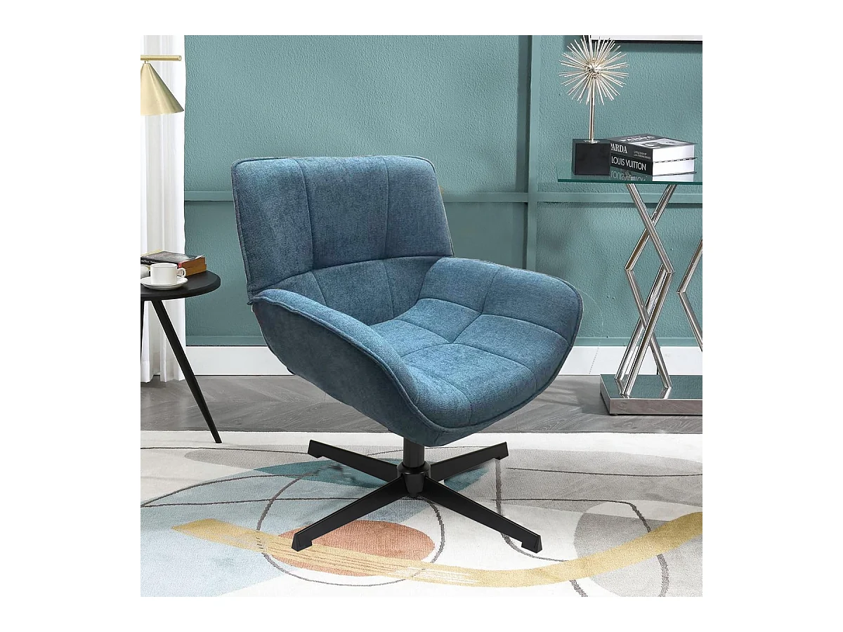 Fauteuil Odette, Blauw, 72x80x82 cm, Epikasa