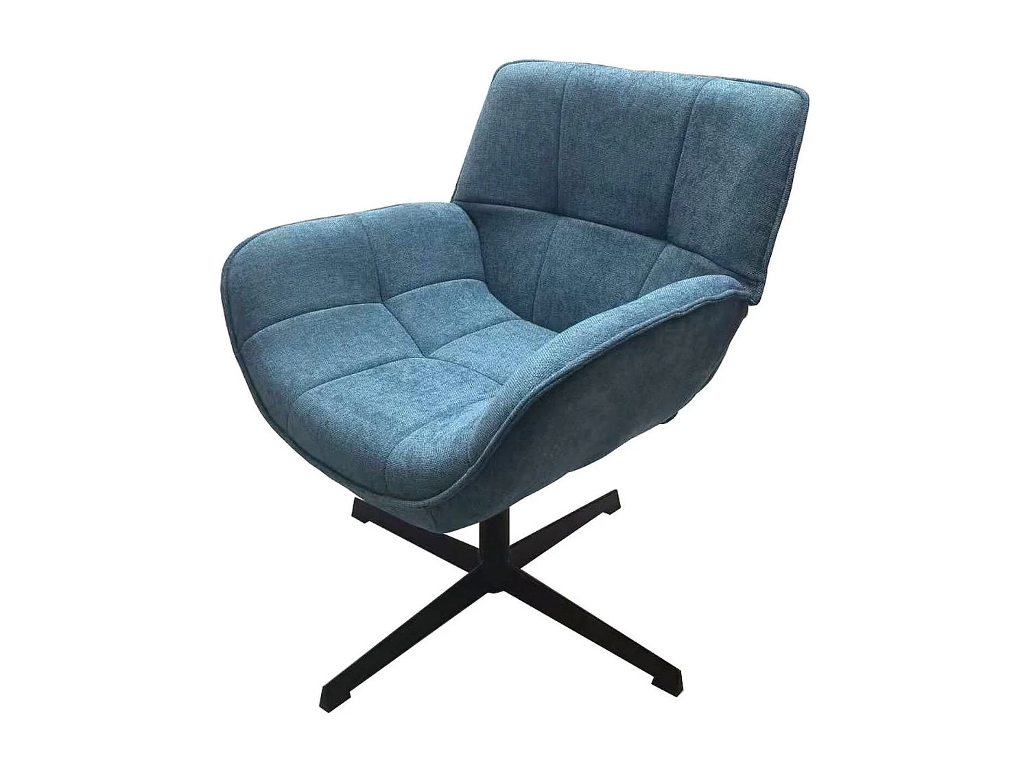 Fauteuil Odette, Bleu, 72x80x82 cm, Seven Design