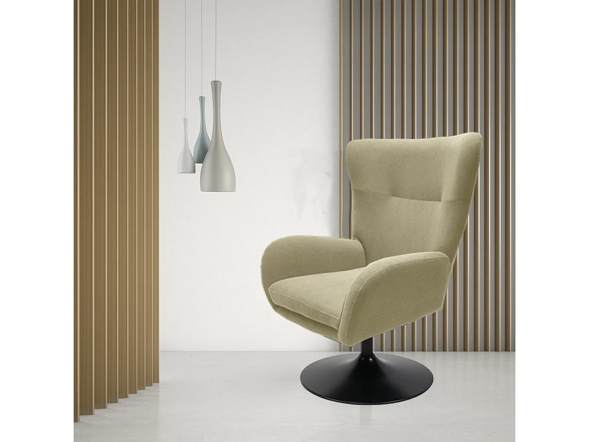 Fauteuil Claire, Gris Tourterelle, 72x81x97 cm, Seven Design