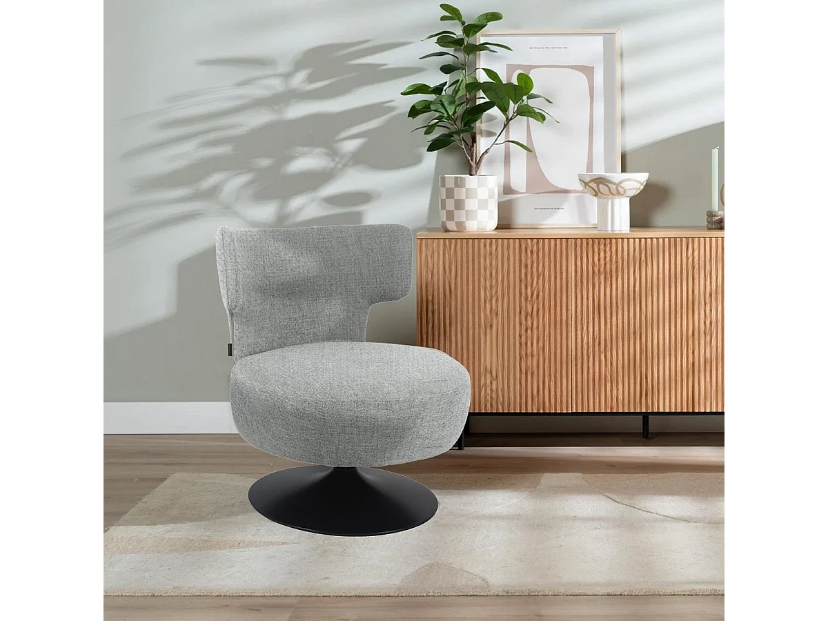 Fauteuil Pauline, Blanc, 67x76x76 cm, Seven Design