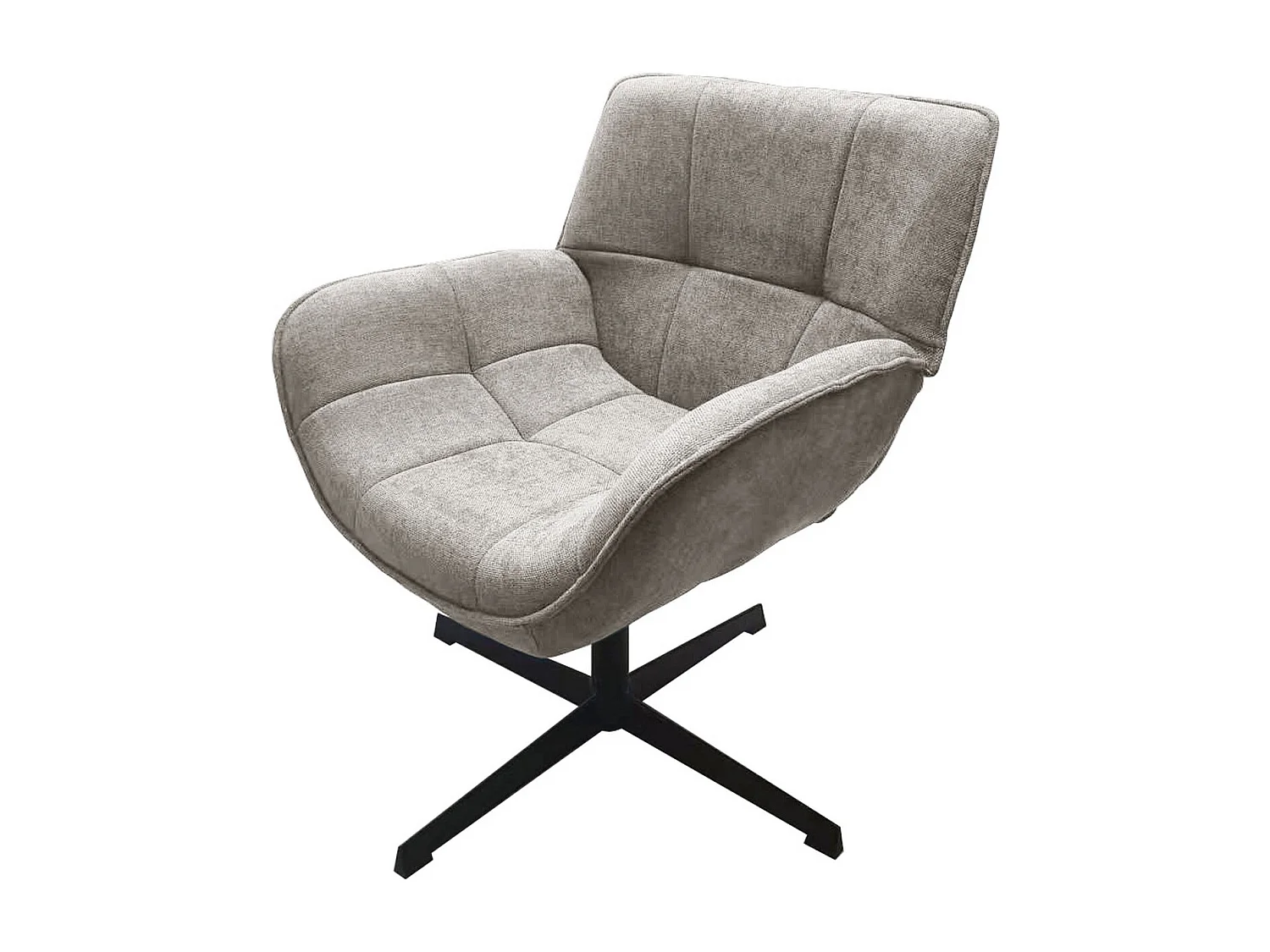 Fauteuil Odette, Gris Tourterelle, 72x80x82 cm, Seven Design
