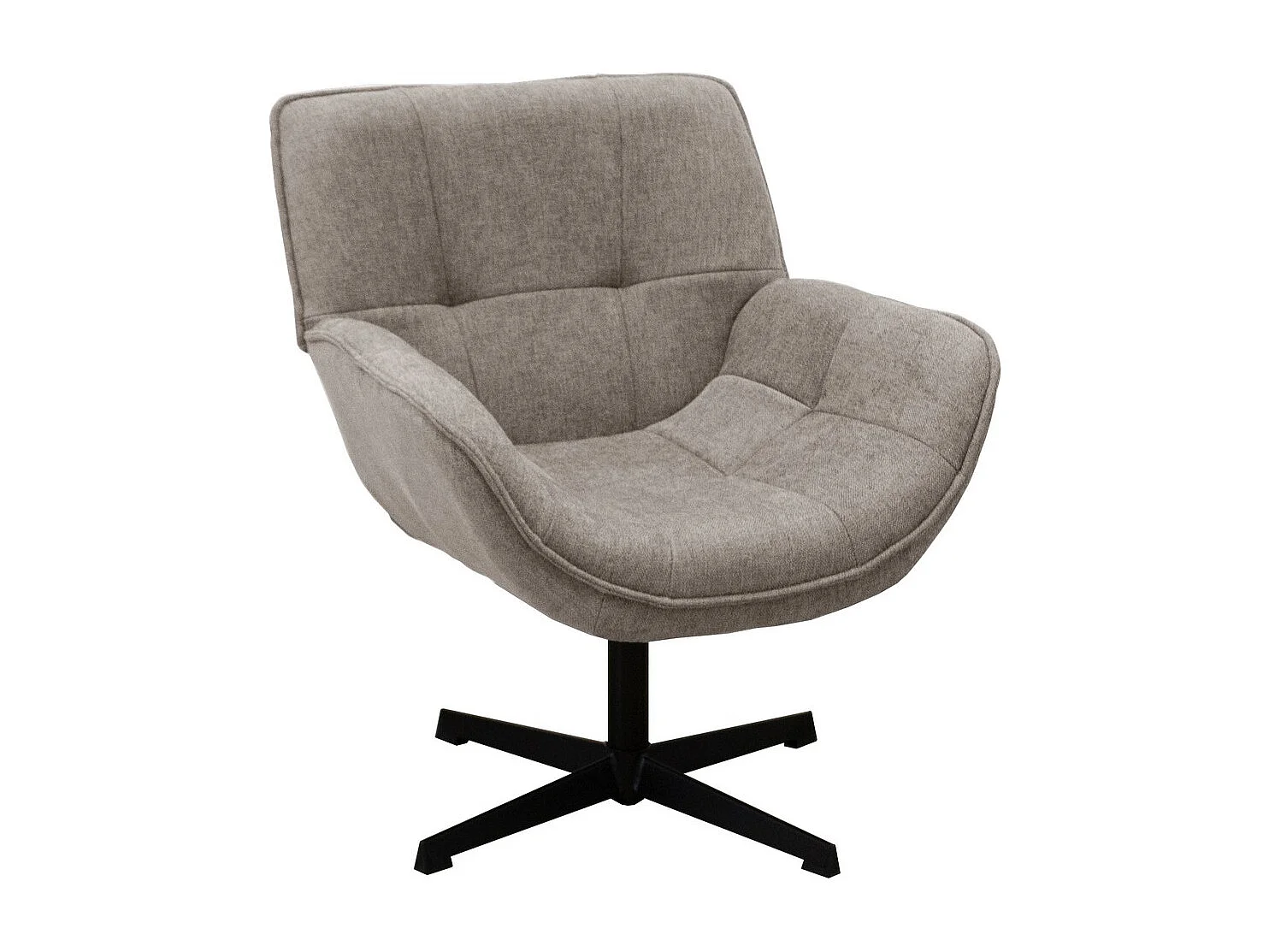 Fauteuil Odette, Gris Tourterelle, 72x80x82 cm, Seven Design