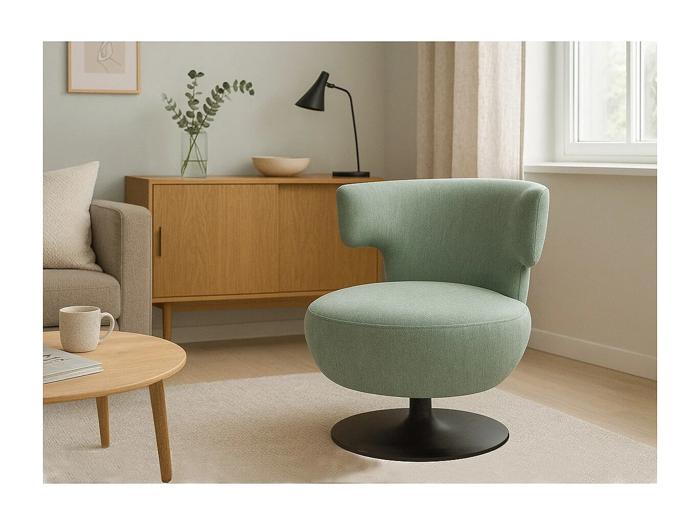 Fotel Pauline, Zielony, 67x76x76 cm, Seven Design