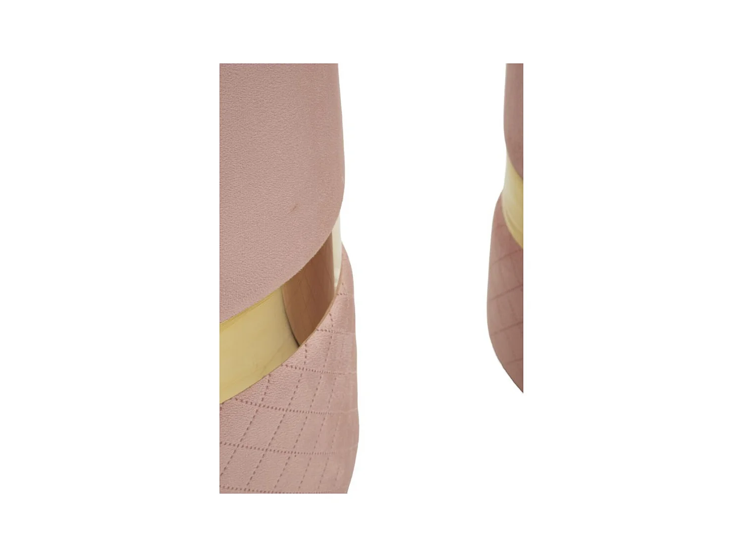 Conjunto de 2 Pufes MF869, Cor-de-rosa, 37x37x42 cm, Epikasa