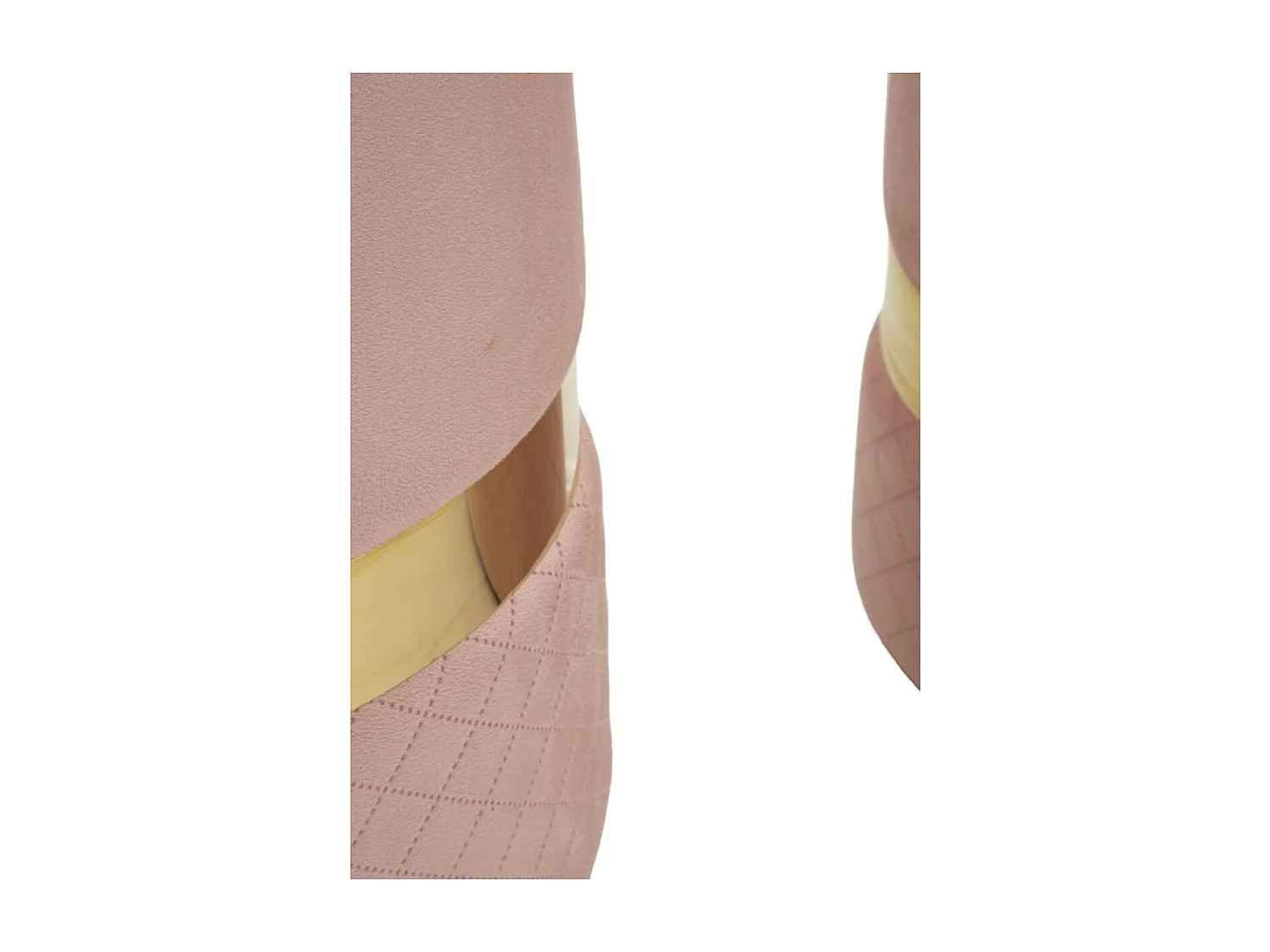 Zestaw 2 Pufami MF869, Różowy, 37x37x42 cm, Seven Design