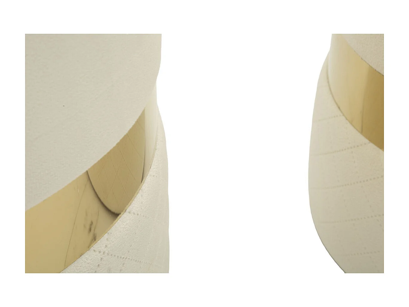 Zestaw 2 Pufami MF868, Beżowy, 37x37x42 cm, Seven Design