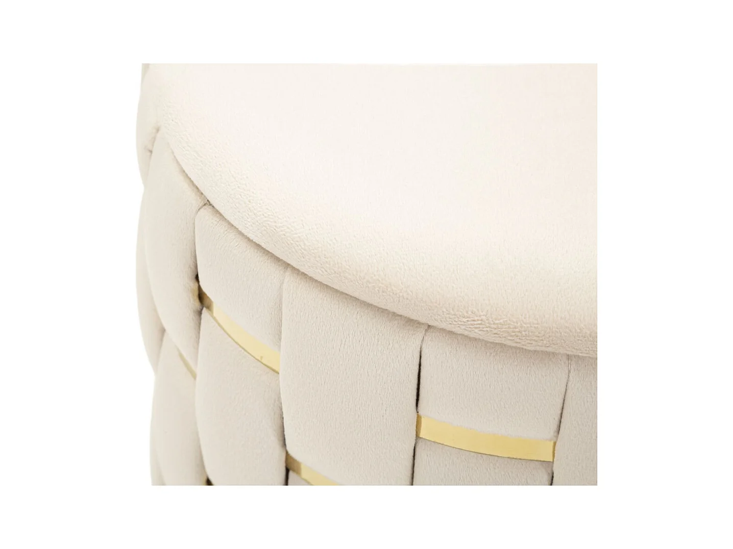 Set van 2 Poefs MF871, Beige, 37x37x42 cm, Epikasa