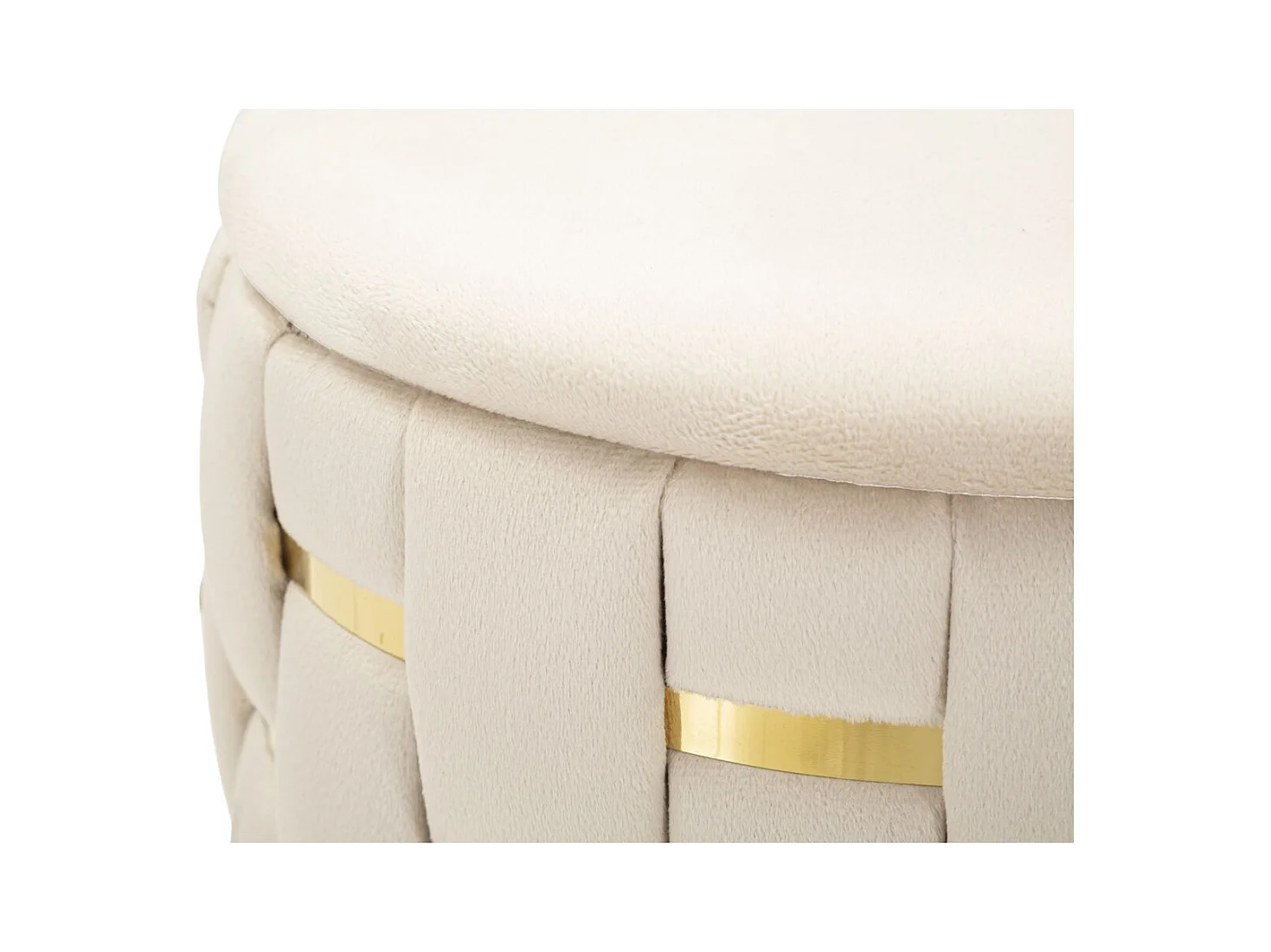 Conjunto de 2 Pufes MF871, Bege, 37x37x42 cm, Epikasa