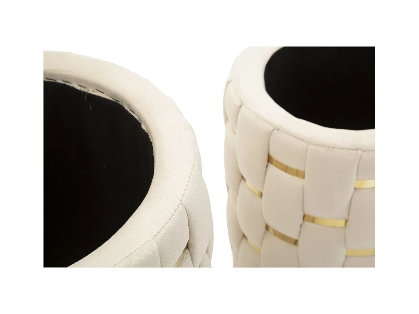 Conjunto de 2 Pufes MF871, Bege, 37x37x42 cm, Epikasa