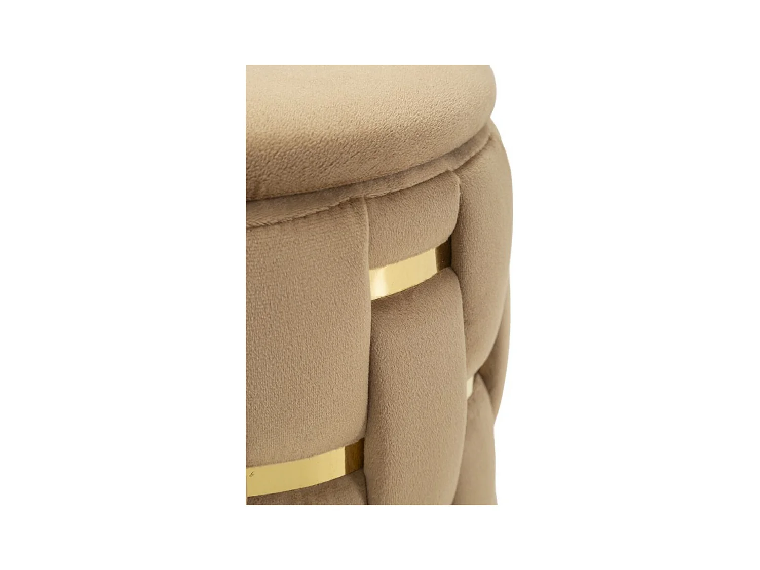 Conjunto de 2 Pufes MF873, Ouro, 37x37x42 cm, Epikasa