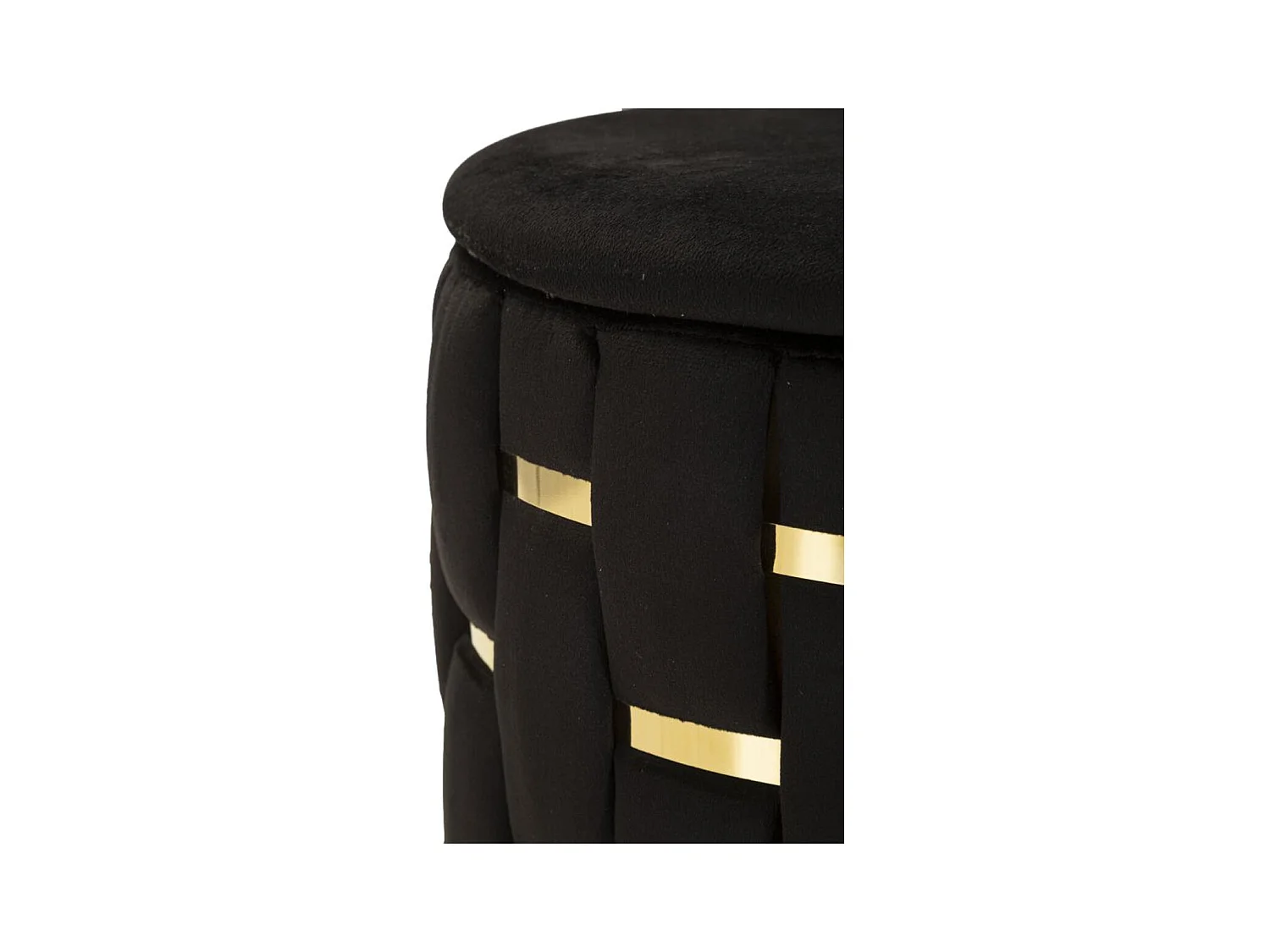 Conjunto de 2 Pufes MF872, Preto, 37x37x42 cm, Epikasa