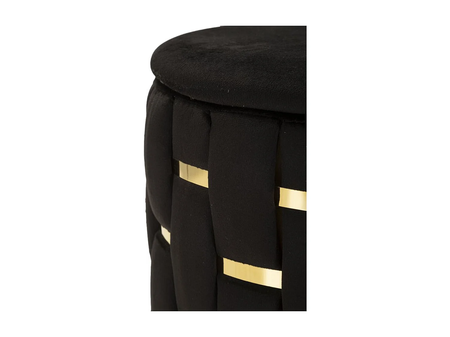 Zestaw 2 Pufami MF872, Czarny, 37x37x42 cm, Seven Design