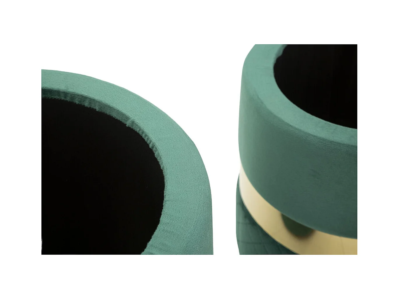 Set di 2 Pouf MF870, Verde, 37x37x42 cm, Epikasa