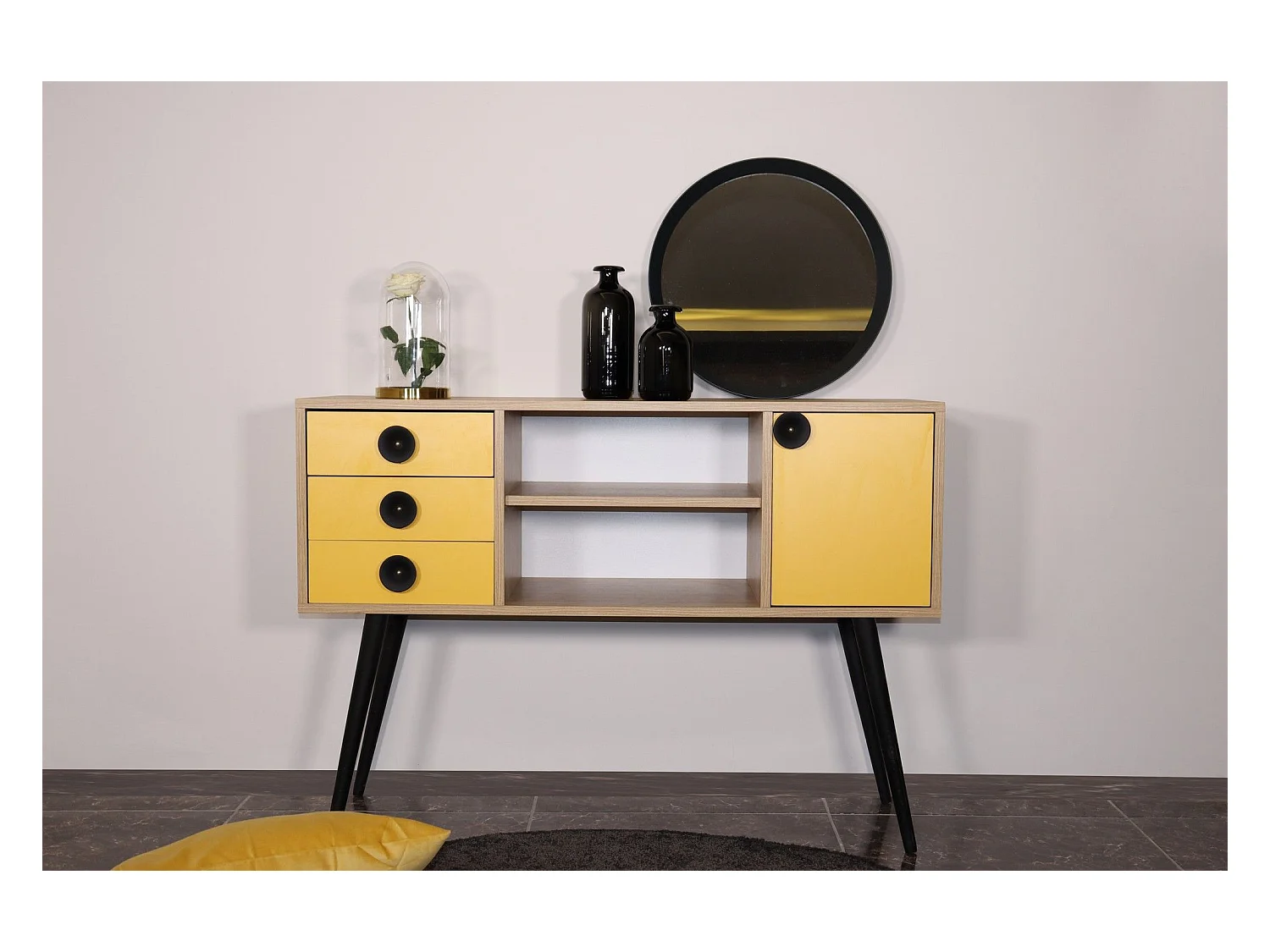 Consola HAVANA color roble Amarillo