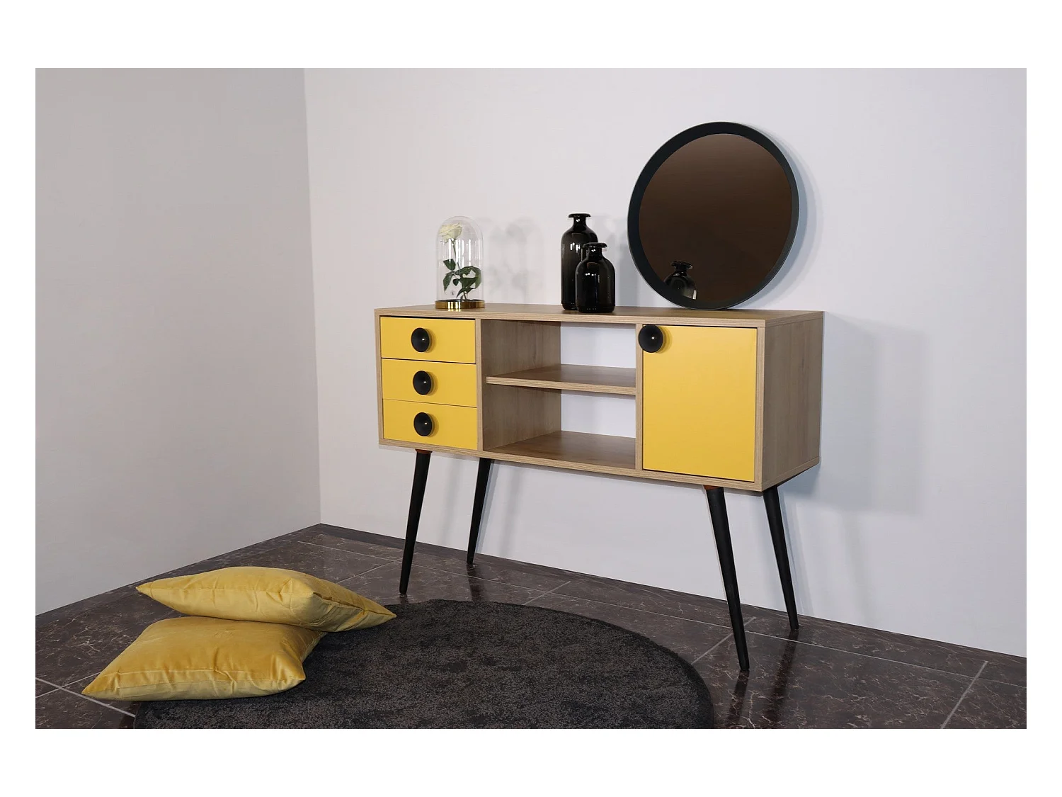 Consola HAVANA color roble Amarillo
