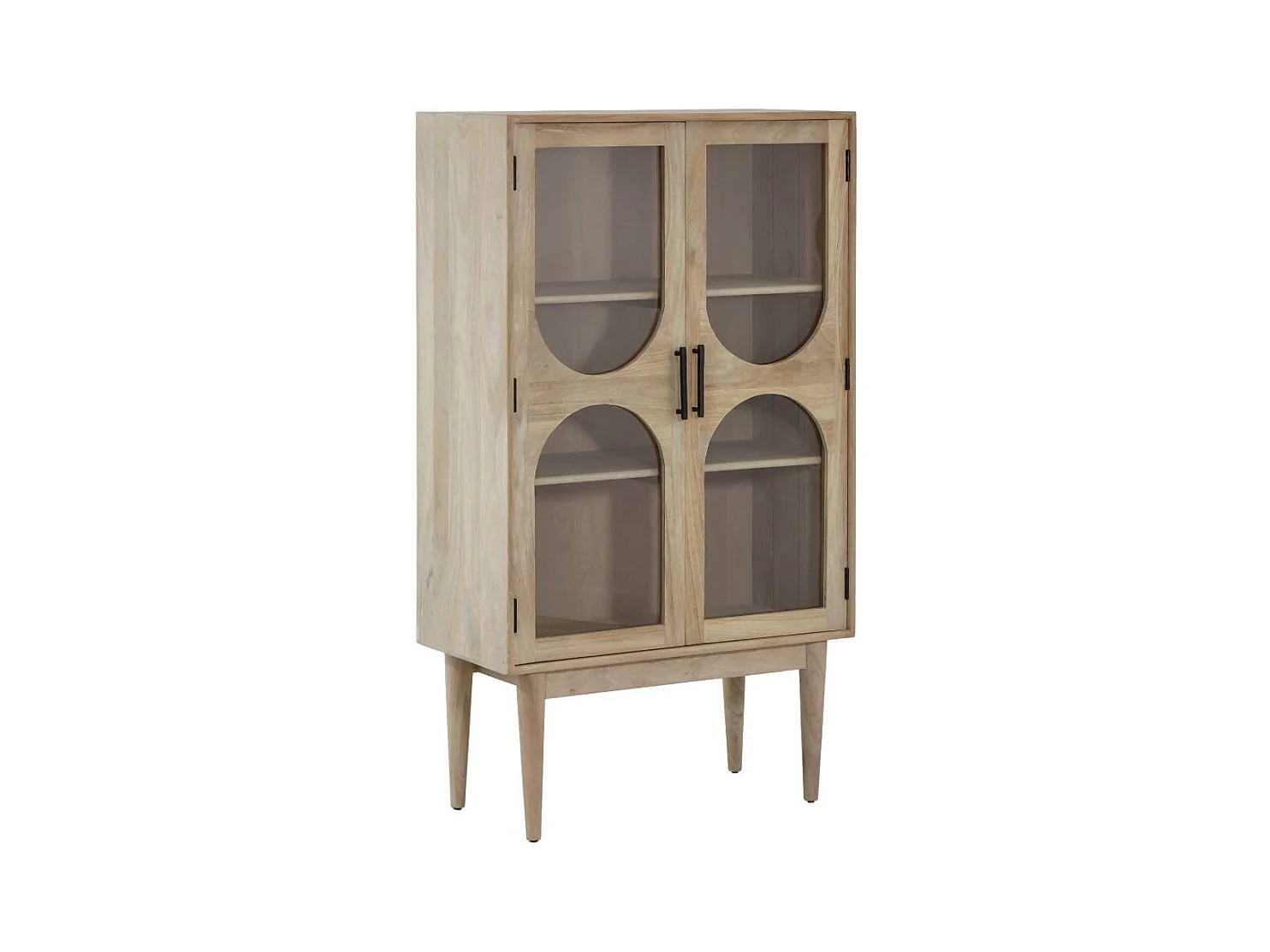 Vitrine 2 portes en bois de manguier Lydia