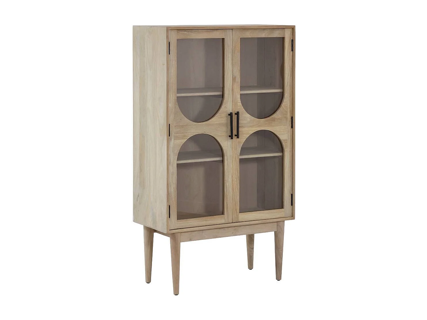 Vitrine 2 portes en bois de manguier Lydia