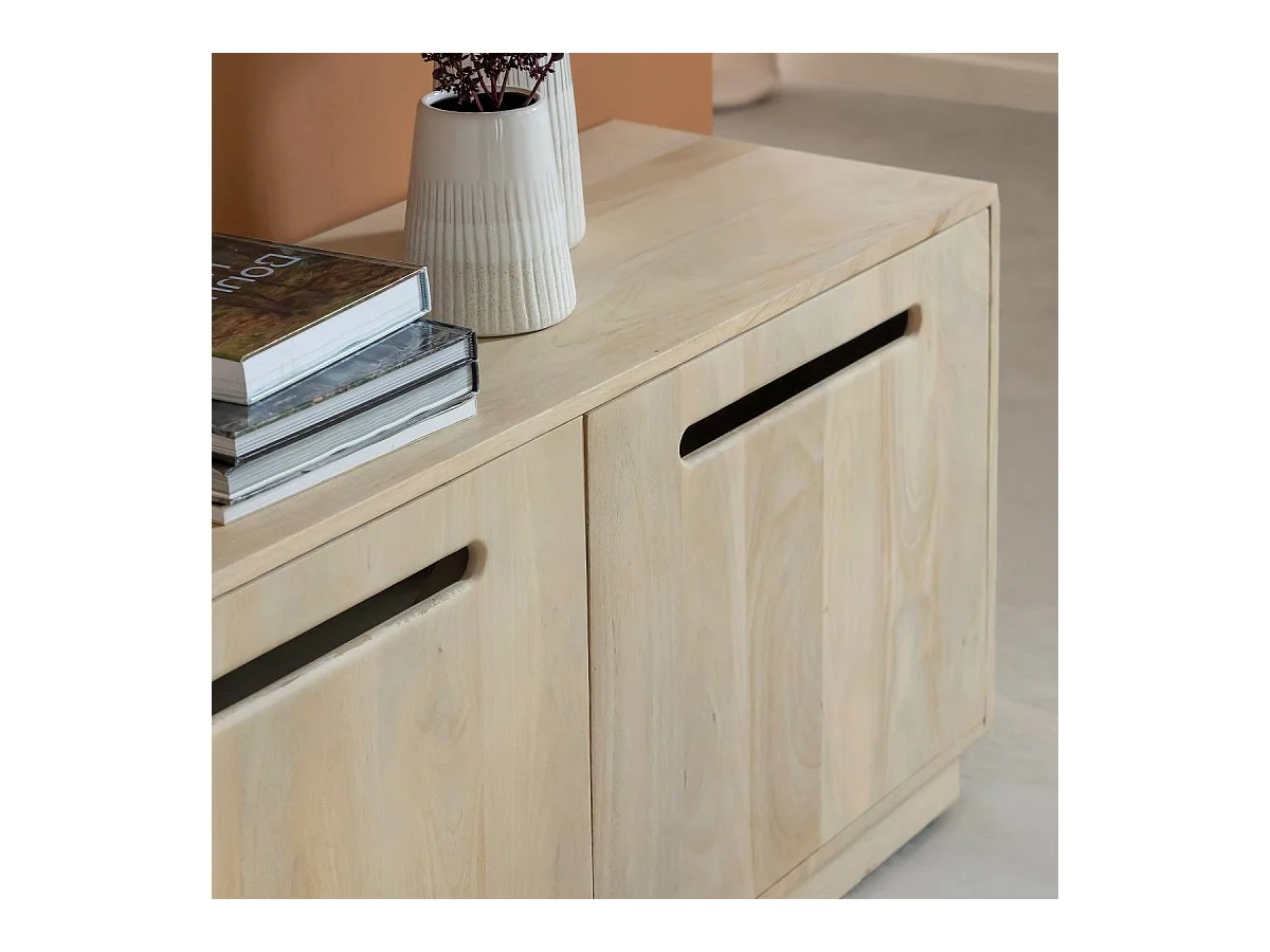 Meuble TV 3 portes en bois de manguier Roni