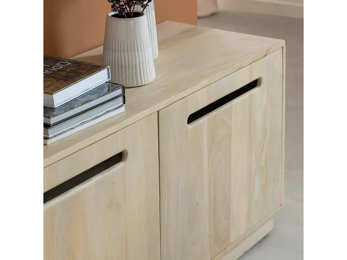 Meuble TV 3 portes en bois de manguier Roni