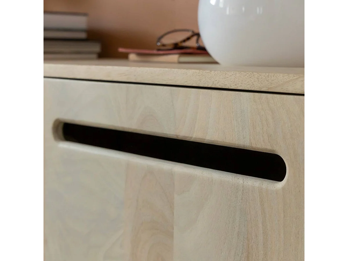 Meuble TV 3 portes en bois de manguier Roni