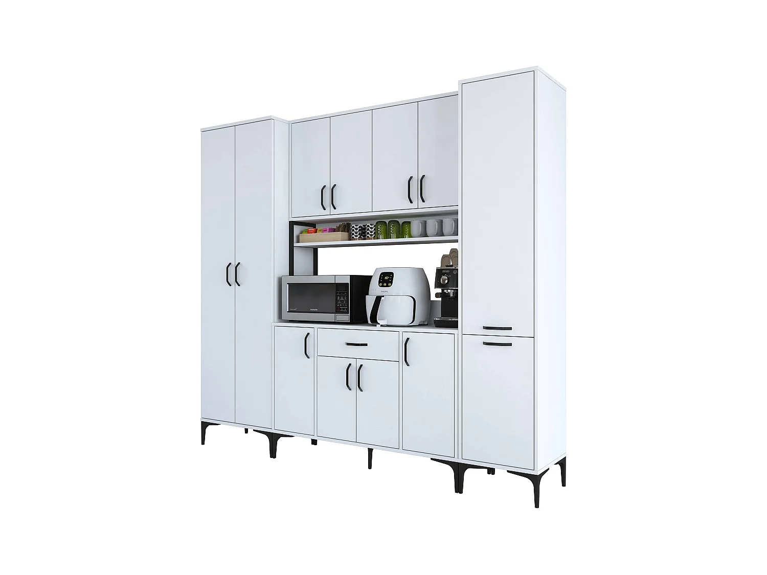 Gabinete multiusos JE132 3053 Blanco 220x198.6x40 cm