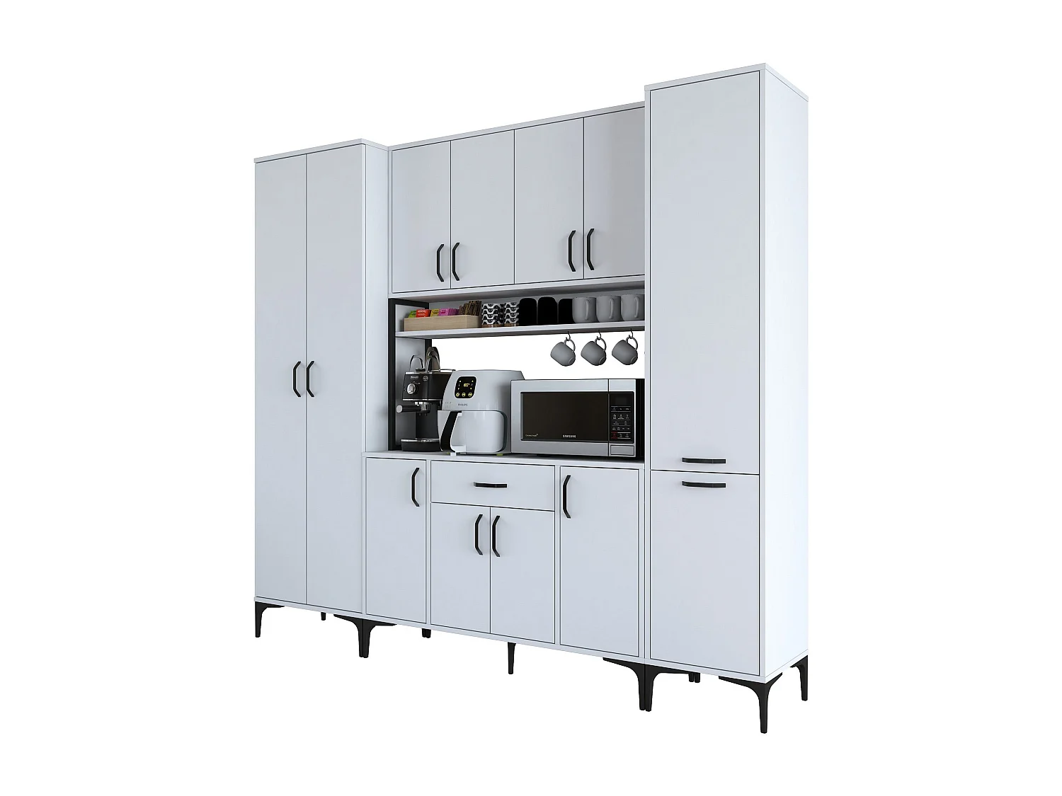 Gabinete multiusos JE132 3053 Blanco 220x198.6x40 cm