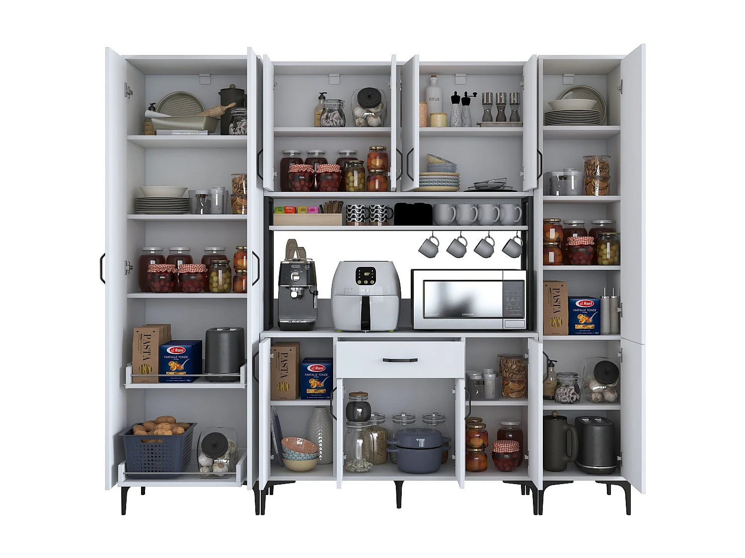 Gabinete multiusos JE132 3053 Blanco 220x198.6x40 cm