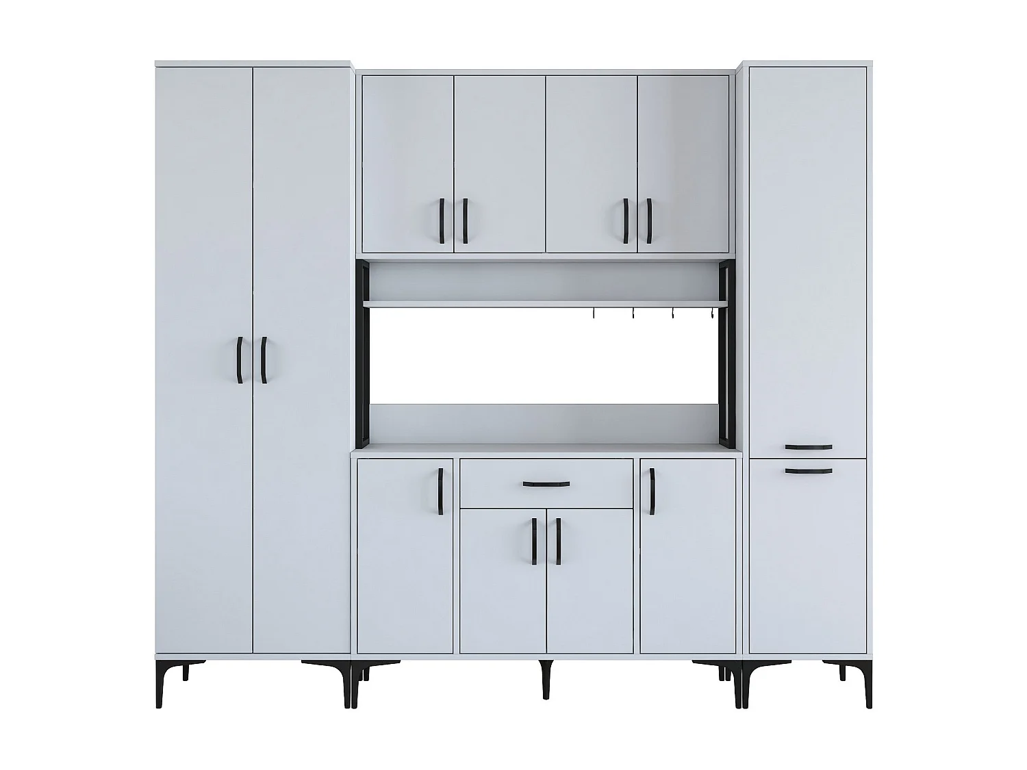 Gabinete multiusos JE132 3053 Blanco 220x198.6x40 cm