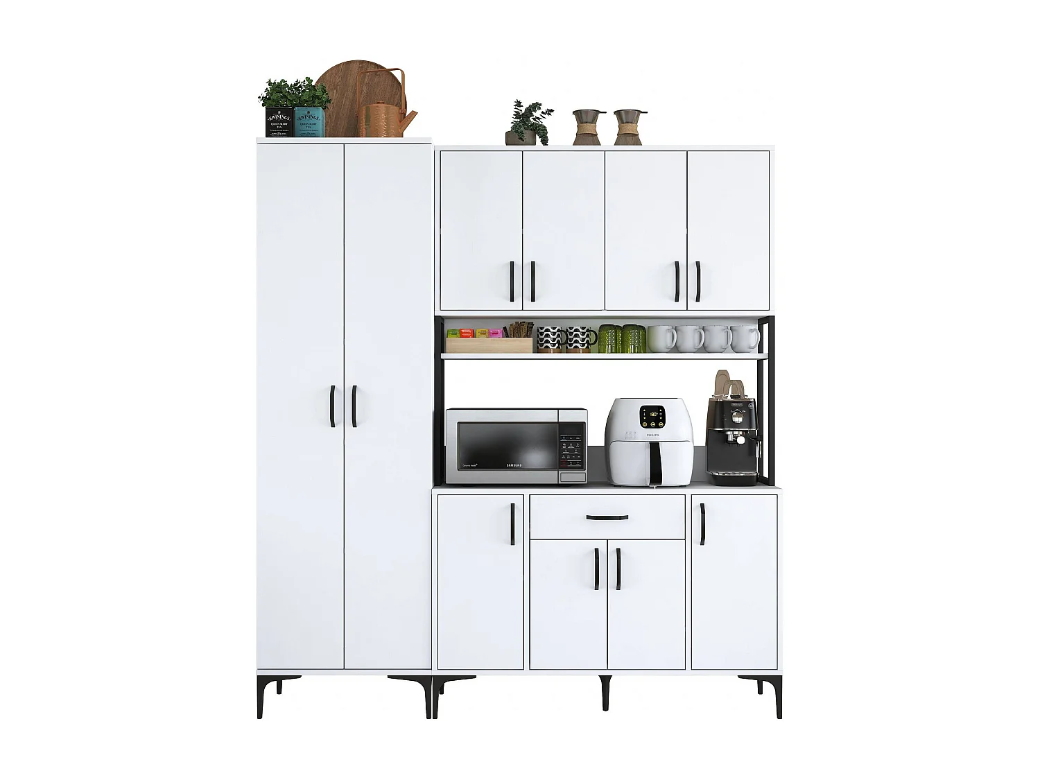 Gabinete multiusos JE133 3054 Blanco 180x198.6x40 cm