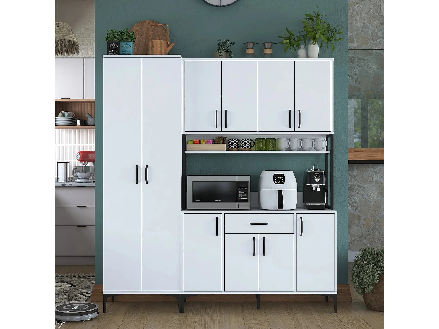 Gabinete multiusos JE133 3054 Blanco 180x198.6x40 cm