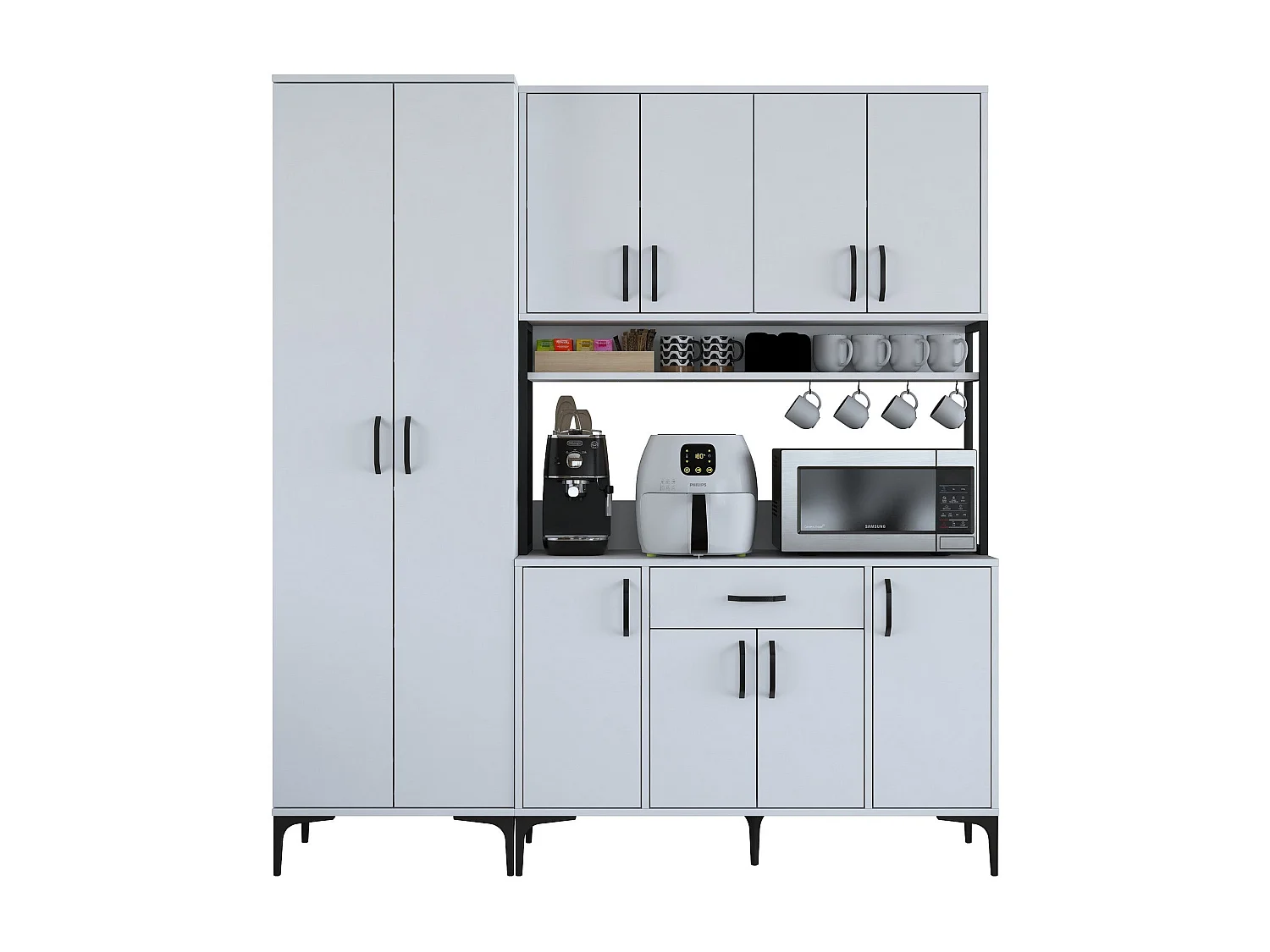 Gabinete multiusos JE133 3054 Blanco 180x198.6x40 cm