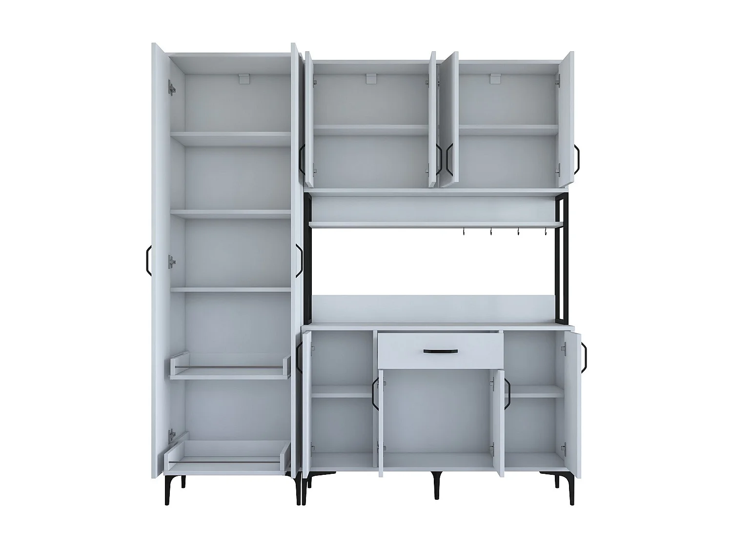 Gabinete multiusos JE133 3054 Blanco 180x198.6x40 cm