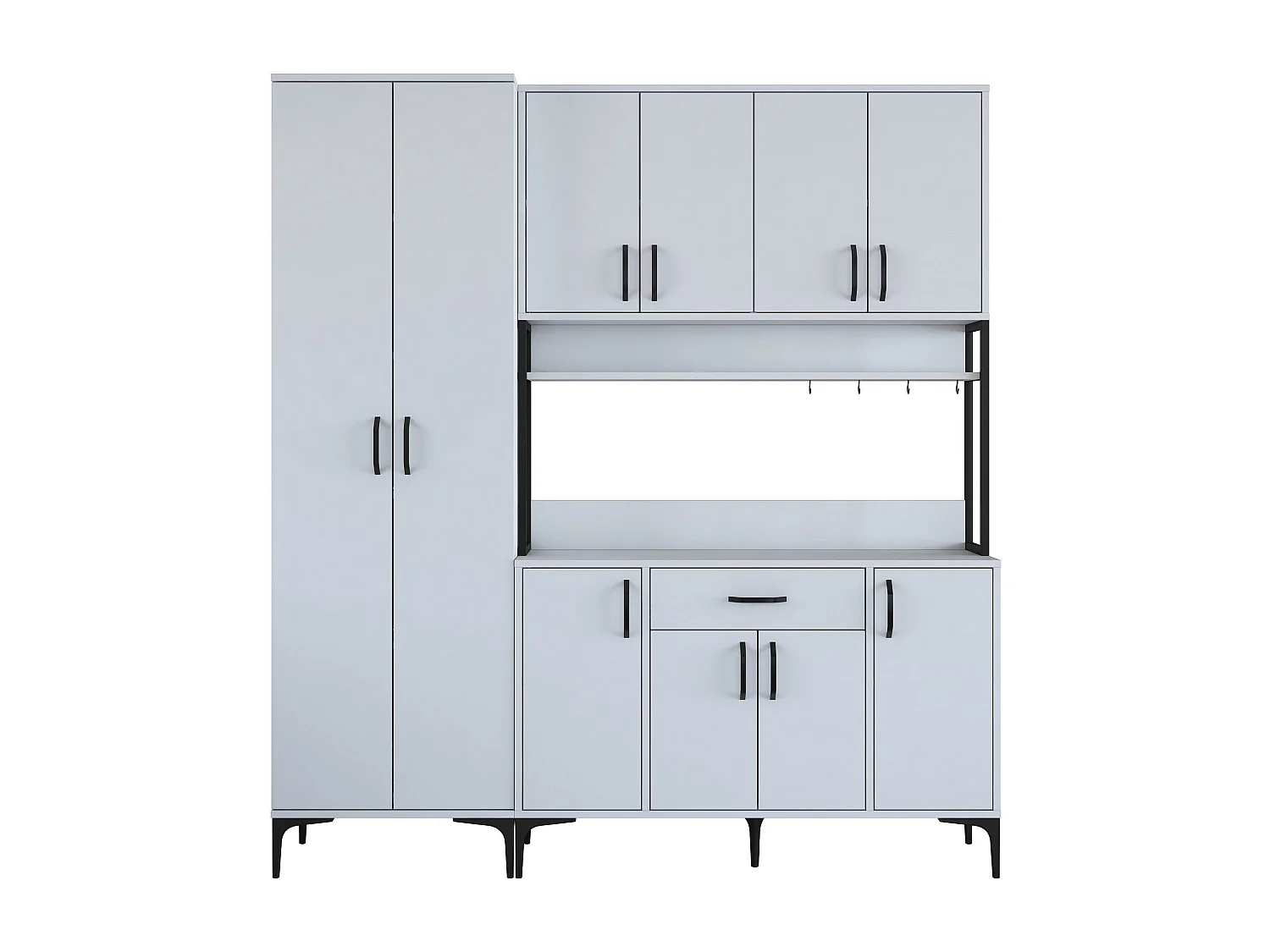 Gabinete multiusos JE133 3054 Blanco 180x198.6x40 cm