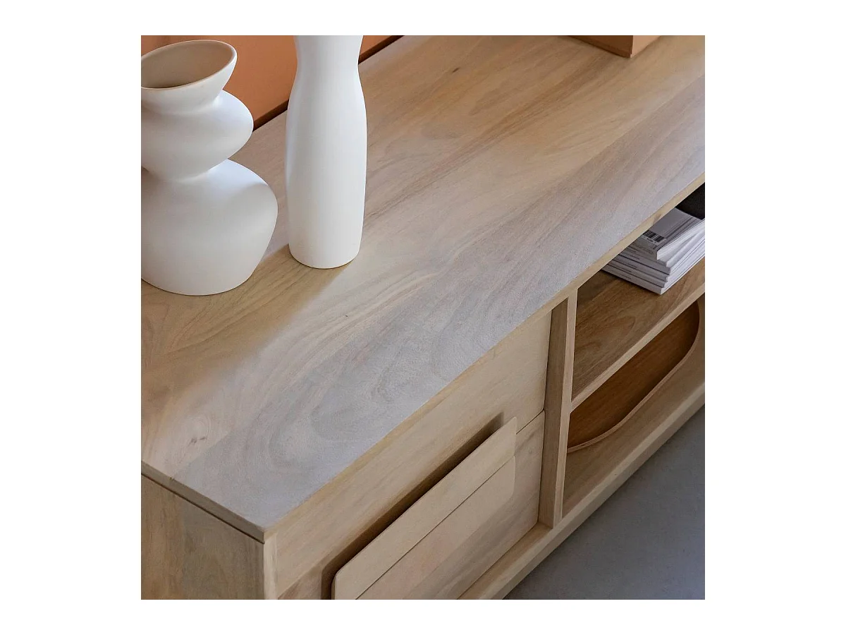 Meuble TV en bois de manguier Lioris