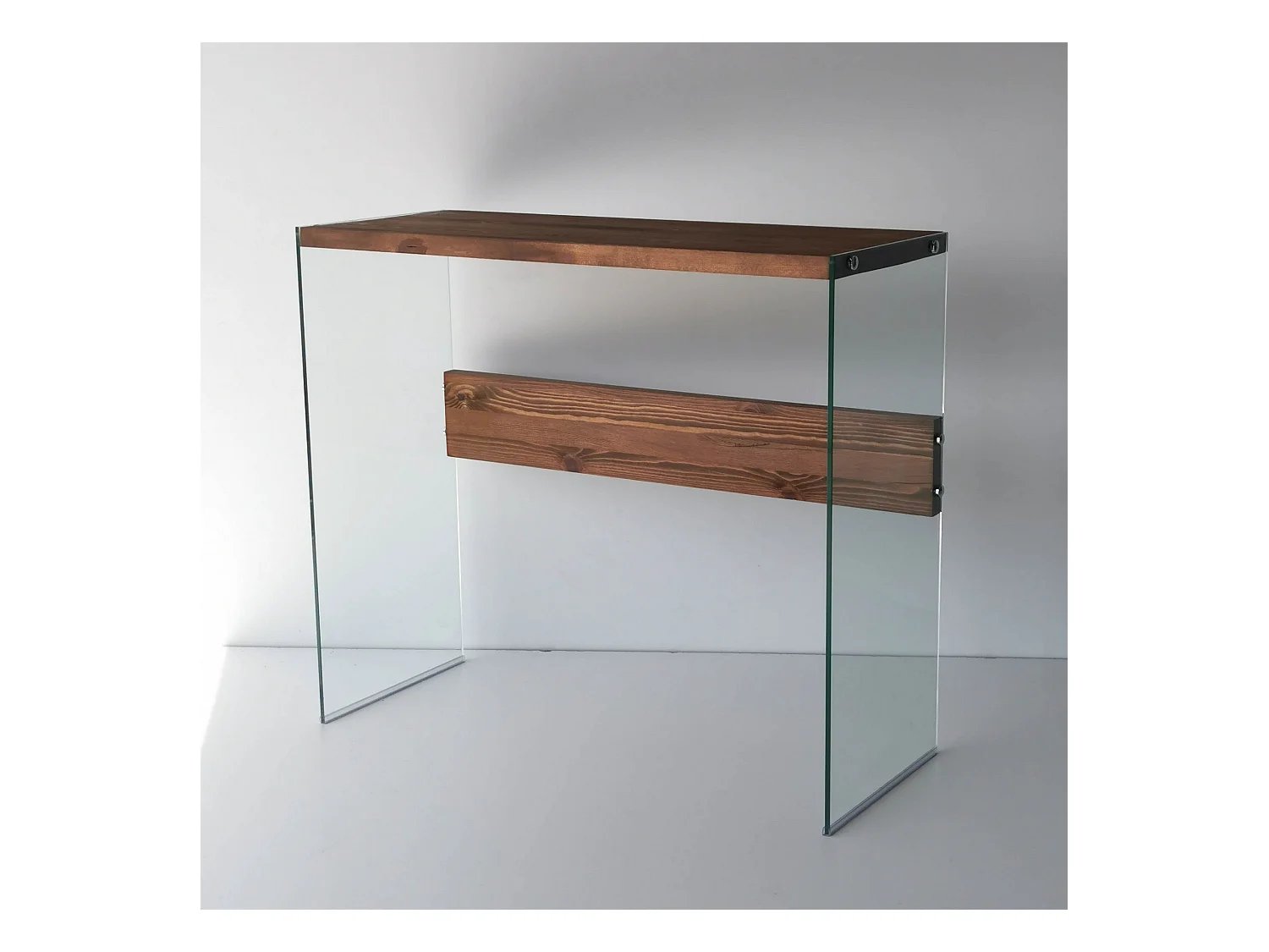 Consola Niagara cristal color madera color color nogal