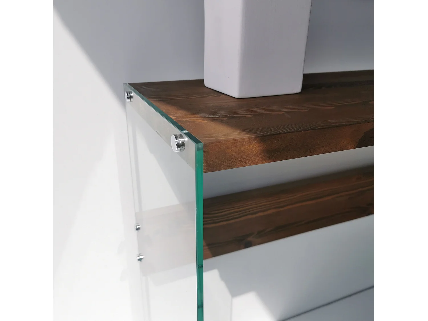 Consola Niagara cristal color madera color color nogal