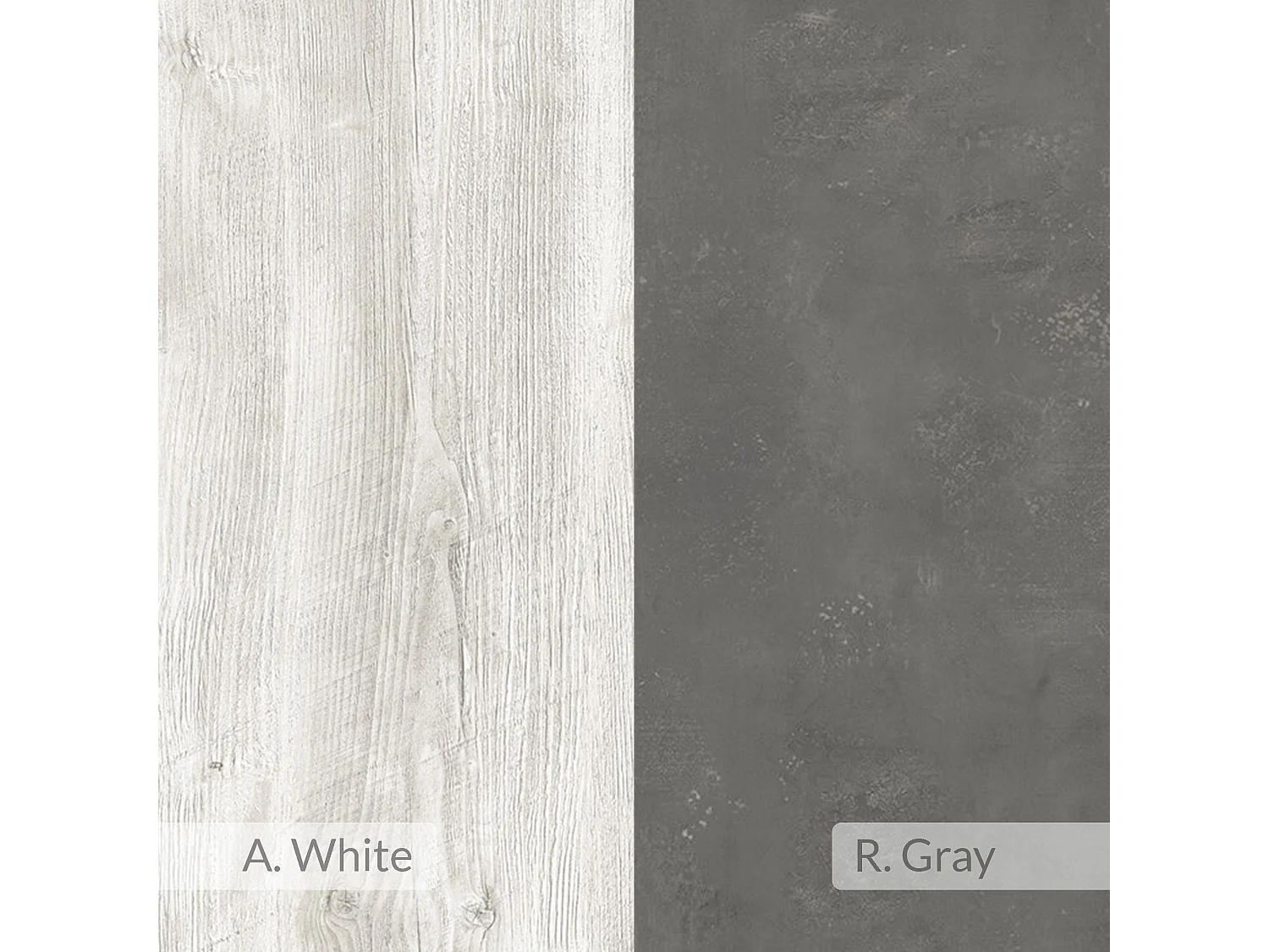 Decortie Elos Table de chevet moderne Module gauche Étroit Ancien Blanc Rétro Gris 25cm