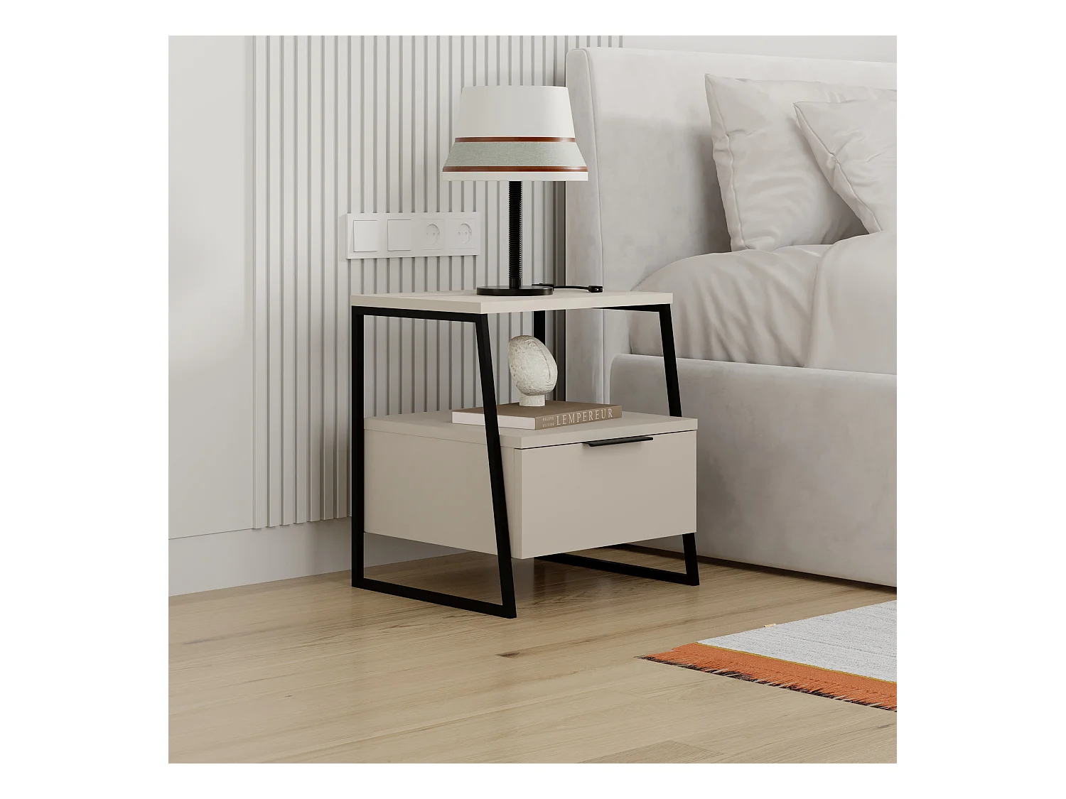 Decortie Pal Table de nuit moderne polyvalente Grès