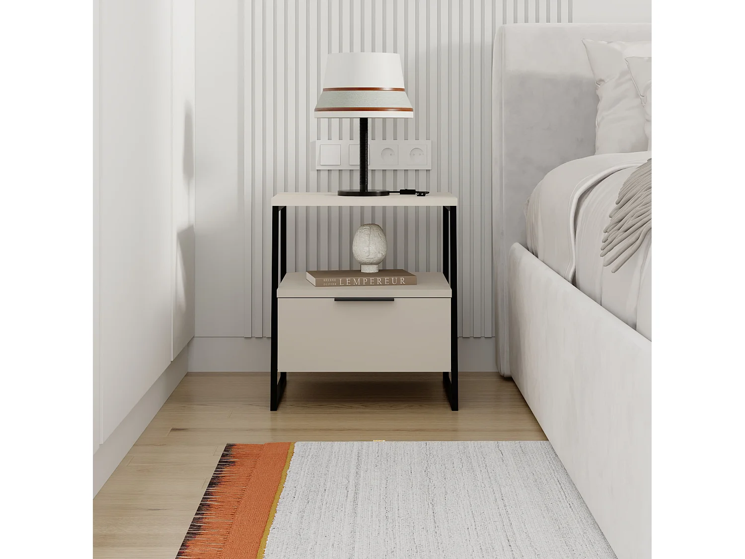 Decortie Pal Table de nuit moderne polyvalente Grès