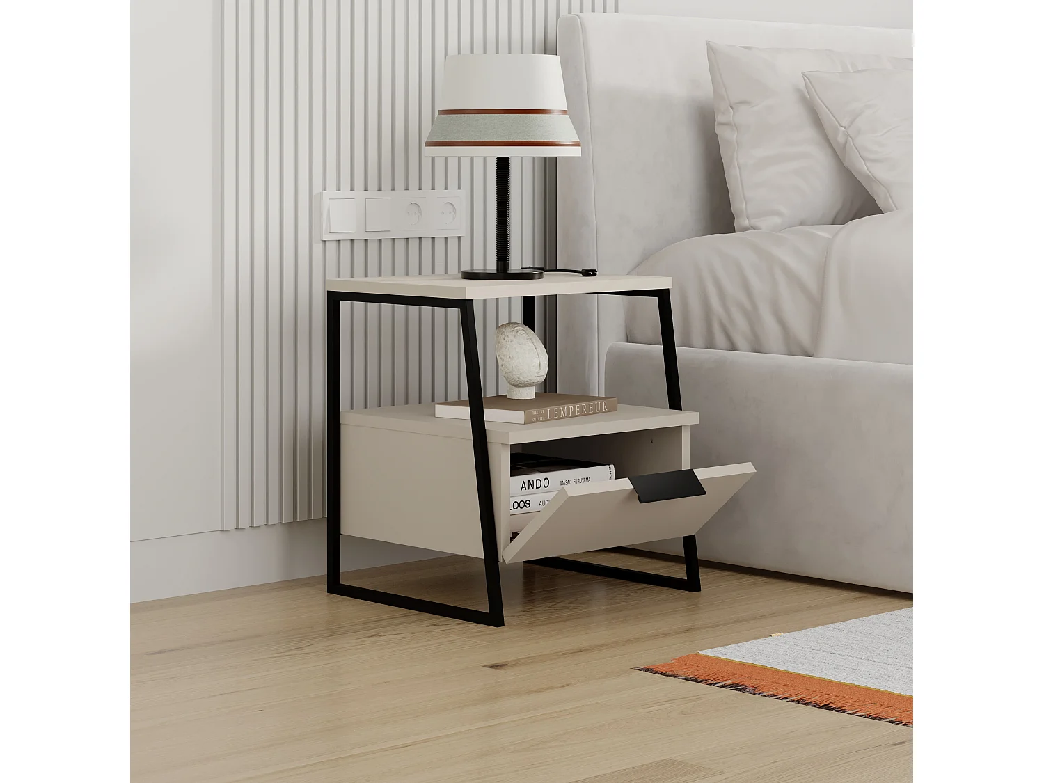 Decortie Pal Table de nuit moderne polyvalente Grès