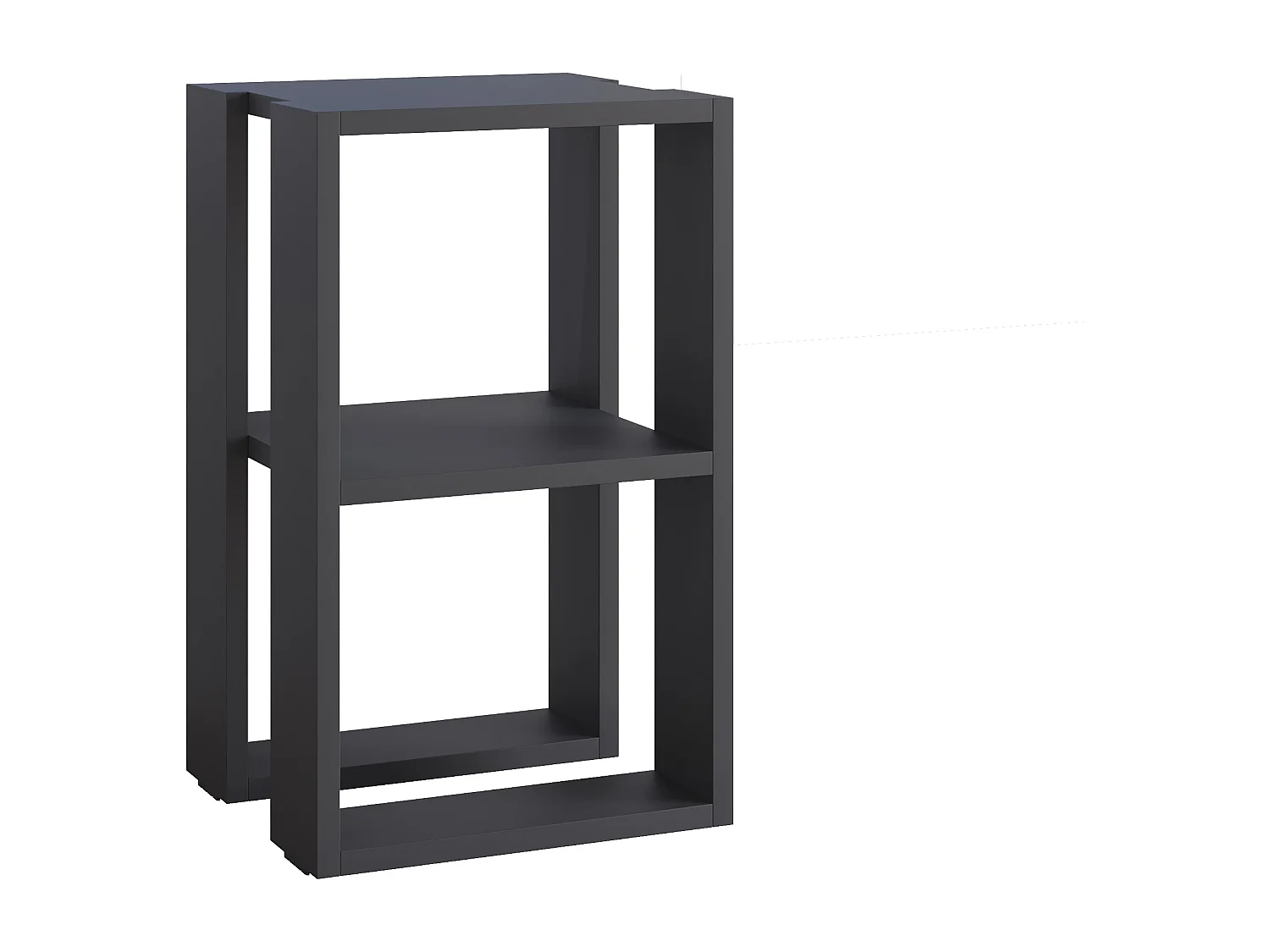 Decortie Lonie Table de chevet moderne Table de nuit avec rangement Gris anthracite Largeur 34cm